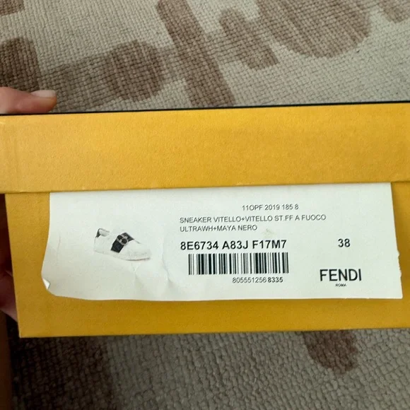 Fendi White leather Logo Sneakers - Picture 3 of 8